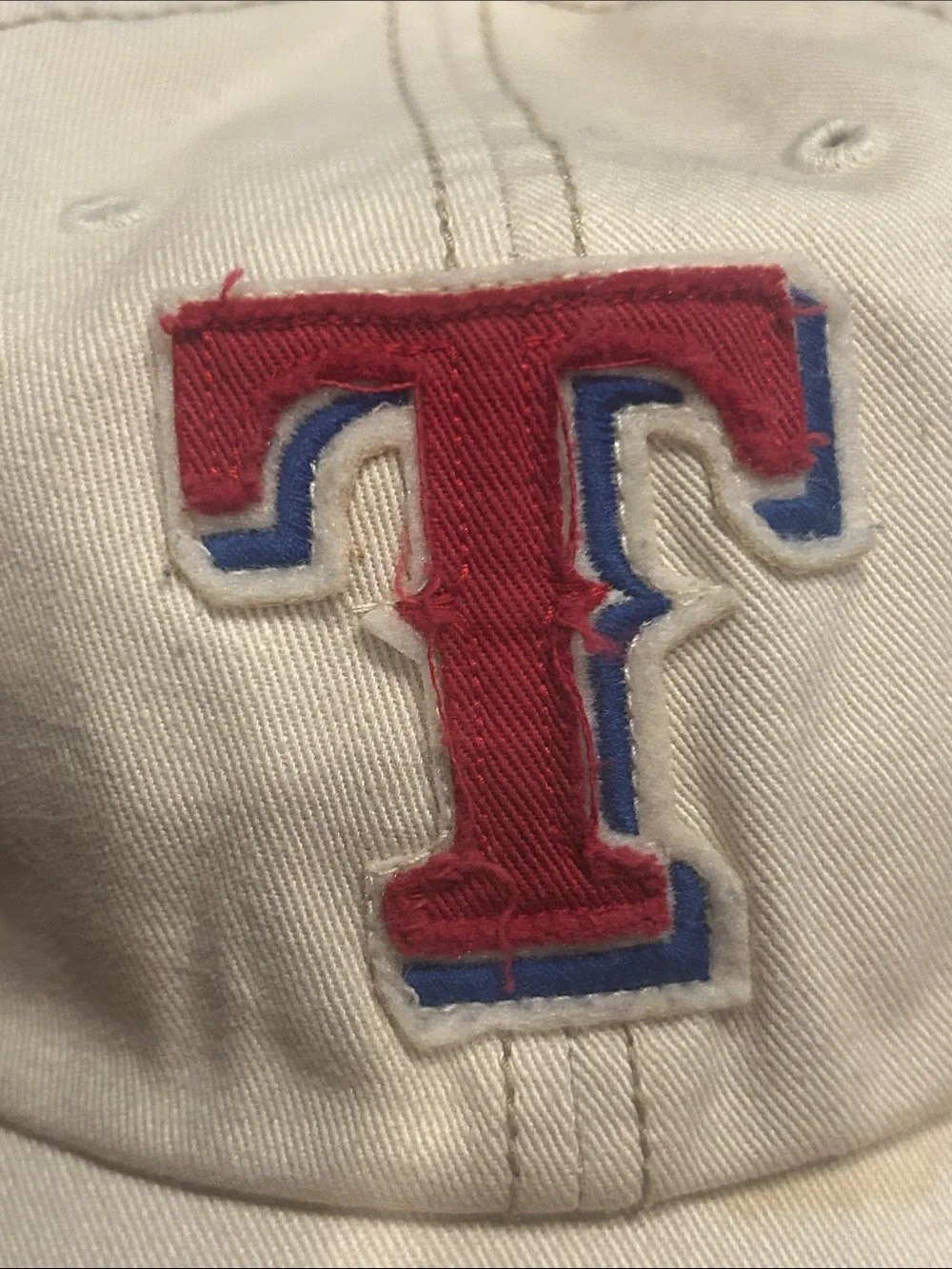 Texas Rangers ‘47 Brand Fitted Light Khaki Baseball Cap Small Read!